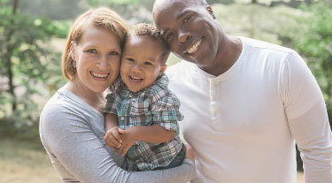 Image of a family in the Family Self-Sufficiency program